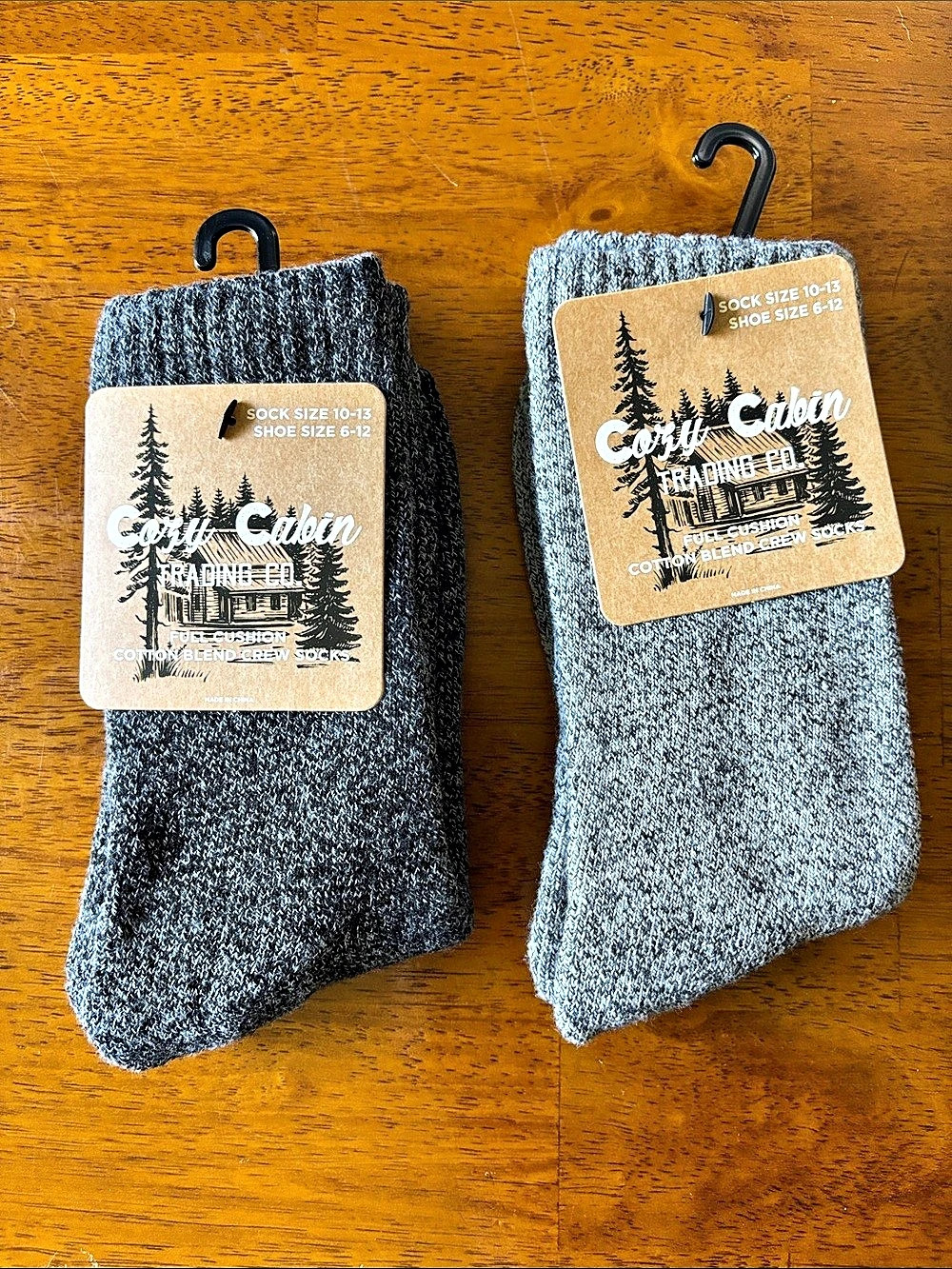 Cody Calvin Thermal Crew Socks Gray Men's 10-13 NWT